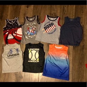 Lot of 7 3t toddler boys sleeveless tops